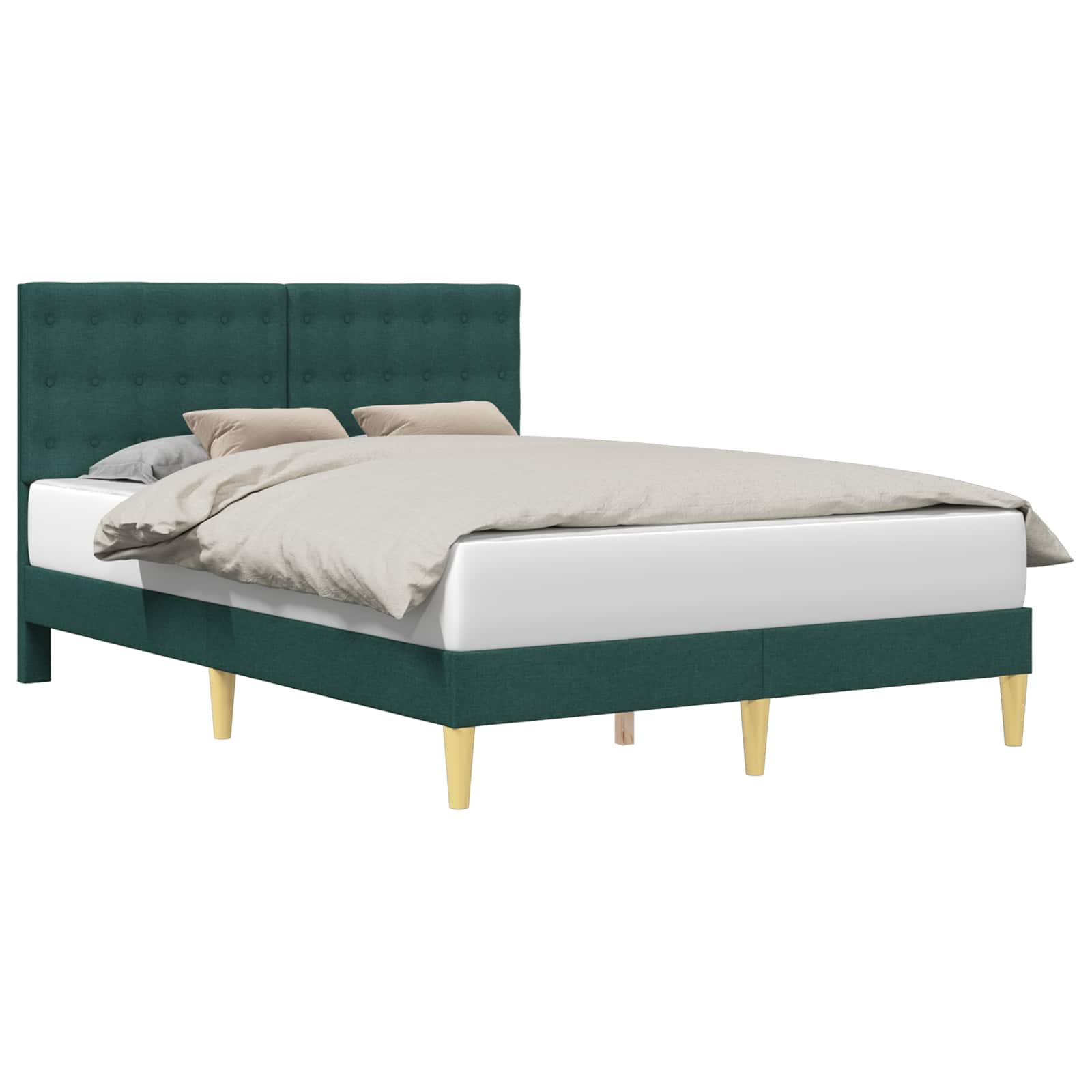 Struttura del letto Verde Scuro 120 x 190 cm Tessuto | homemem39