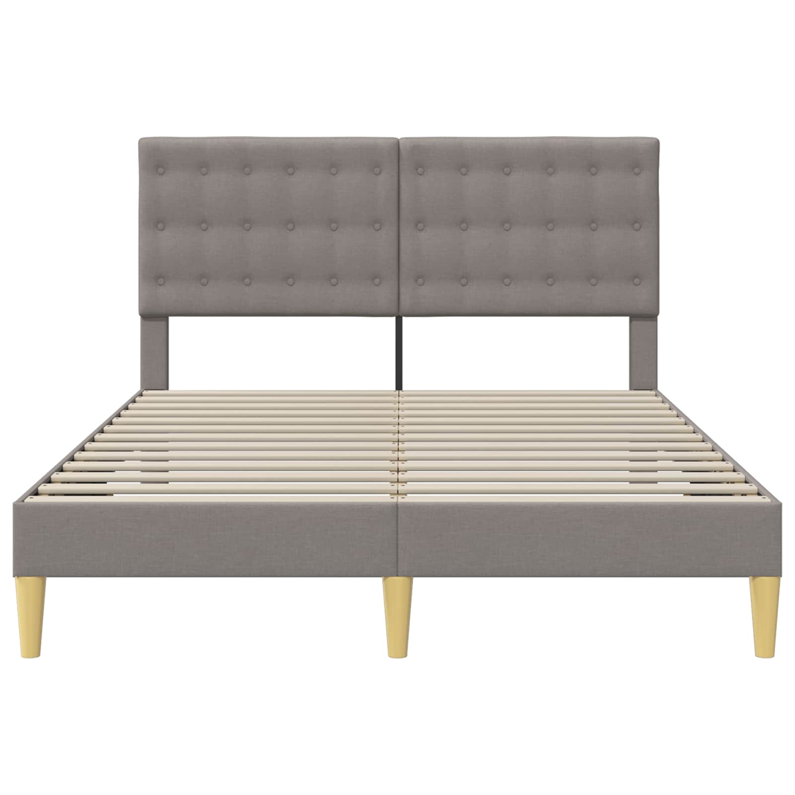 Struttura del letto con testiera Tortora 120 x 190 cm Tessuto | homemem39
