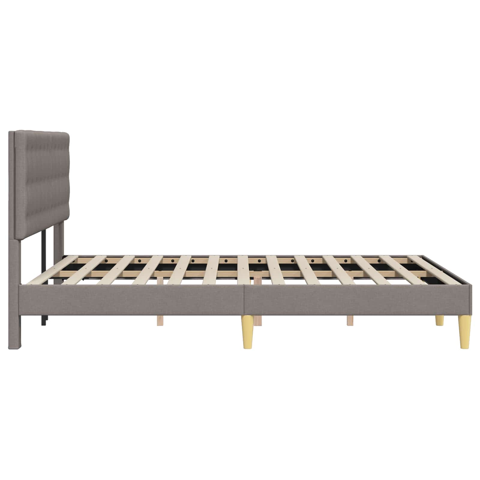 Struttura del letto con testiera Tortora 120 x 190 cm Tessuto | homemem39