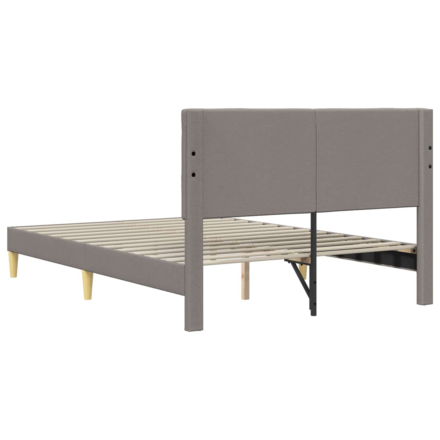 Struttura del letto con testiera Tortora 120 x 200 cm Tessuto | homemem39