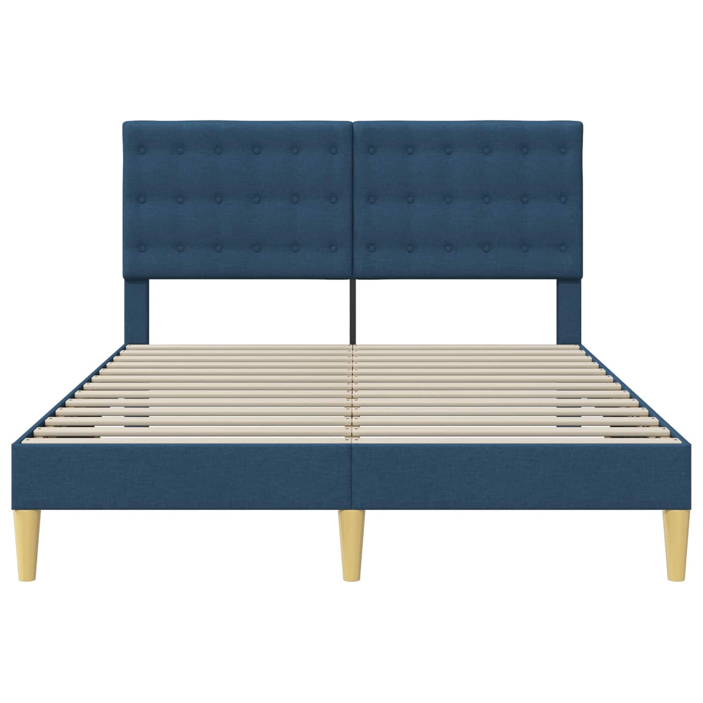 Struttura del letto con testiera Blu 120 x 200 cm Tessuto | homemem39