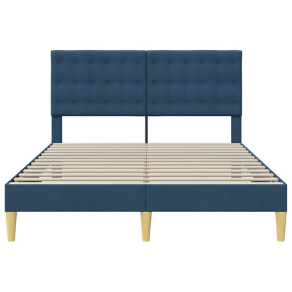 Struttura del letto con testiera Blu 120 x 200 cm Tessuto | homemem39