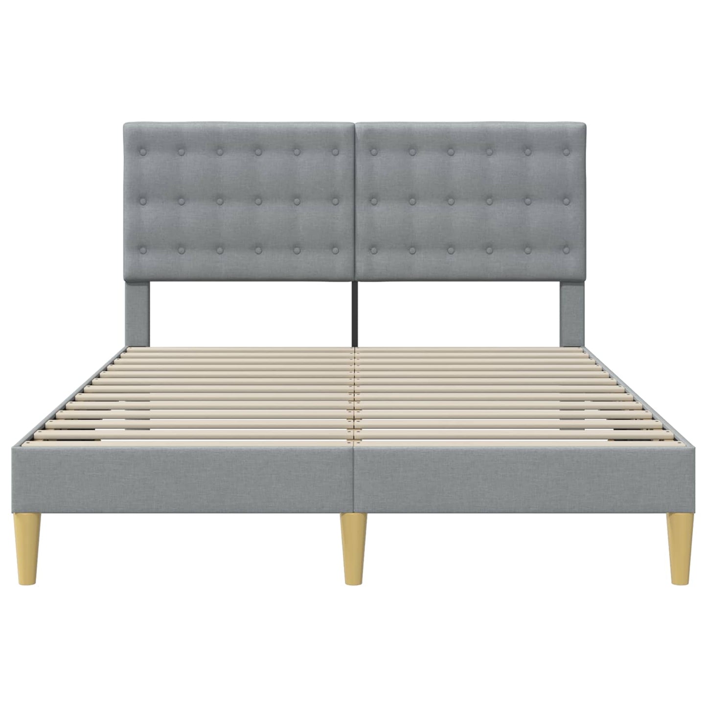 Struttura del letto Grigio Chiaro 140 x 190 cm Tessuto | homemem39