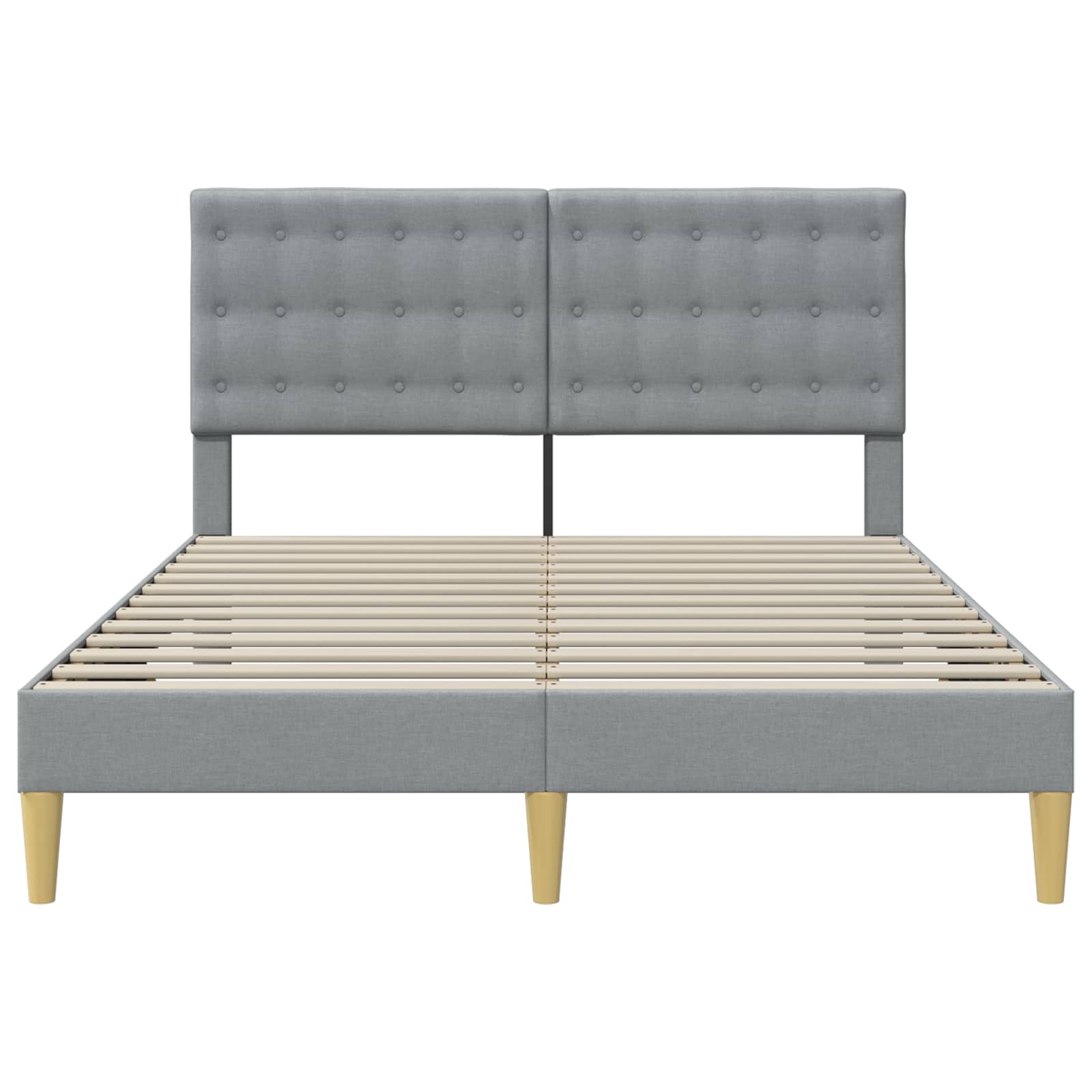Struttura del letto Grigio Chiaro 140 x 190 cm Tessuto | homemem39
