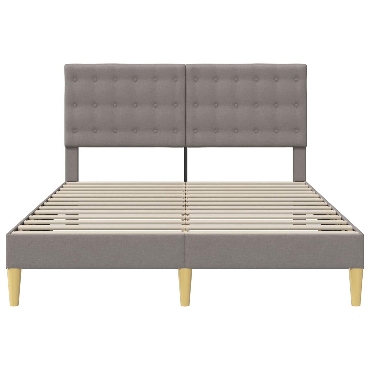 Struttura del letto con testiera Tortora 140 x 190 cm Tessuto | homemem39