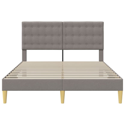 Struttura del letto con testiera Tortora 140 x 190 cm Tessuto | homemem39