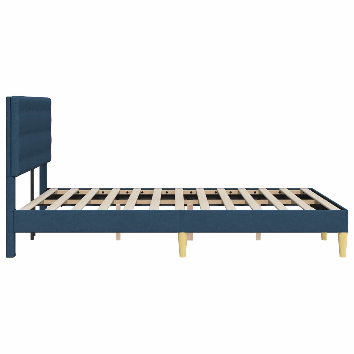 Struttura del letto con testiera Blu 140 x 190 cm Tessuto | homemem39