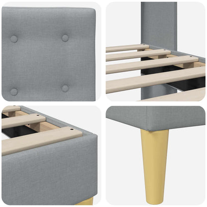 Struttura del letto Grigio Chiaro 140 x 200 cm Tessuto | homemem39