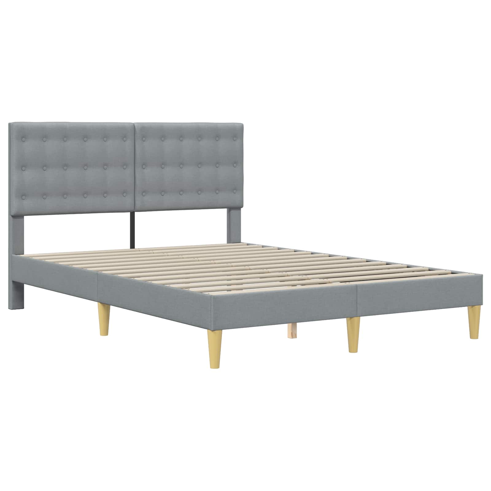 Struttura del letto Grigio Chiaro 140 x 200 cm Tessuto | homemem39