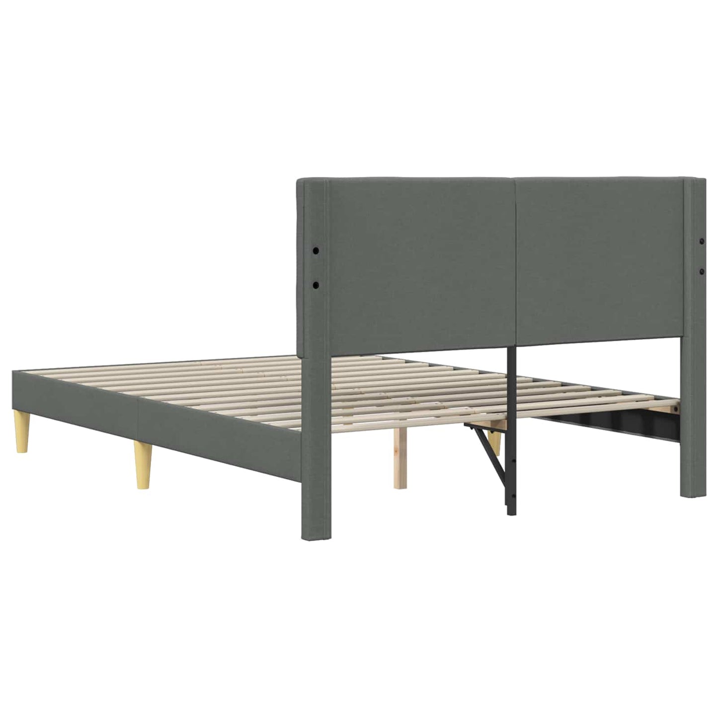 Struttura del letto Grigio Scuro 140 x 200 cm Tessuto | homemem39