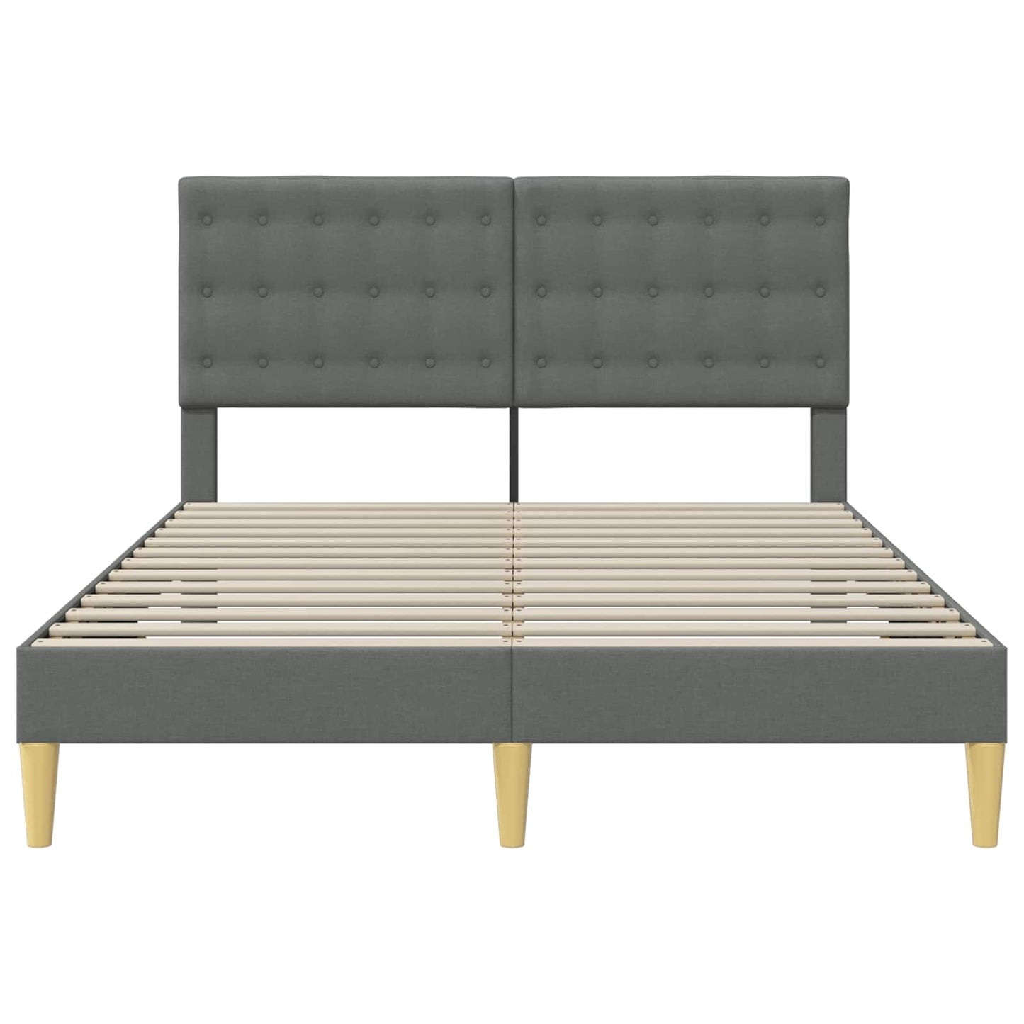 Struttura del letto Grigio Scuro 140 x 200 cm Tessuto | homemem39