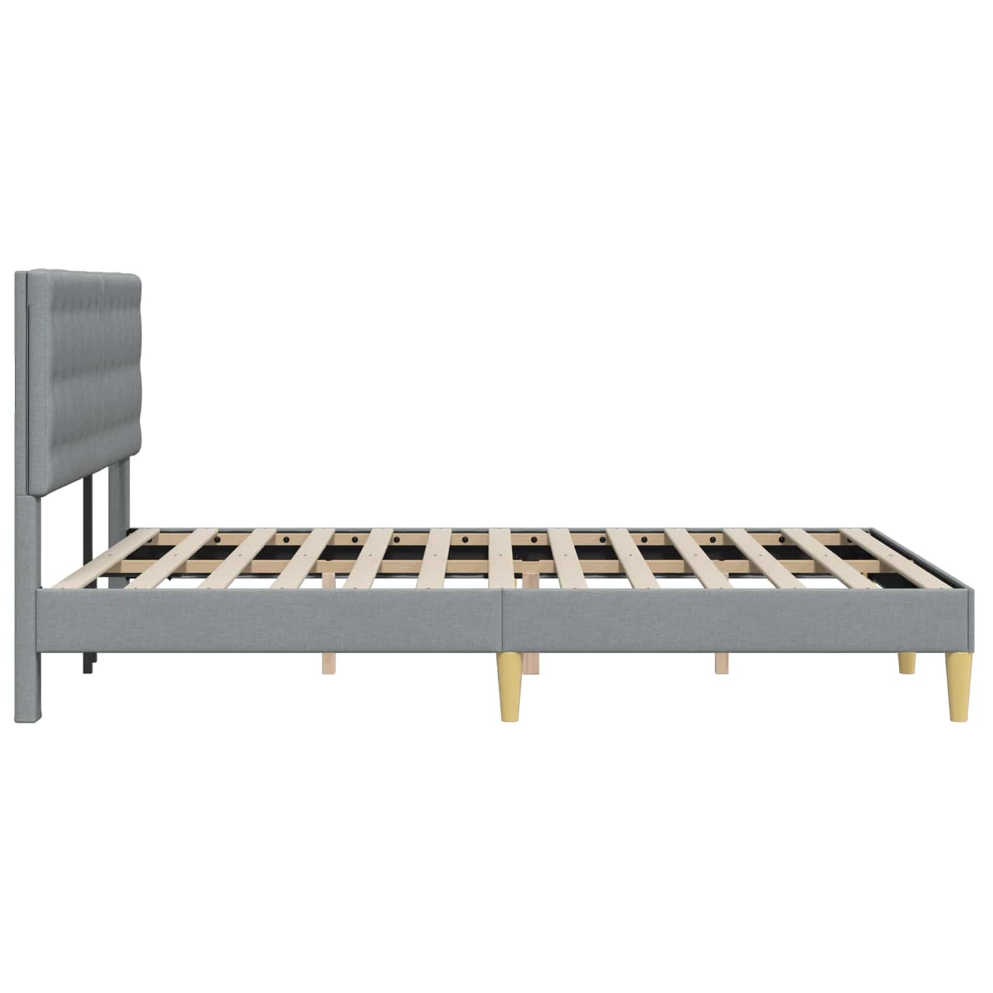 Struttura del letto Grigio Chiaro 160 x 200 cm Tessuto | homemem39