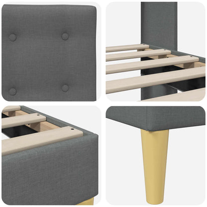 Struttura del letto Grigio Scuro 160 x 200 cm Tessuto | homemem39