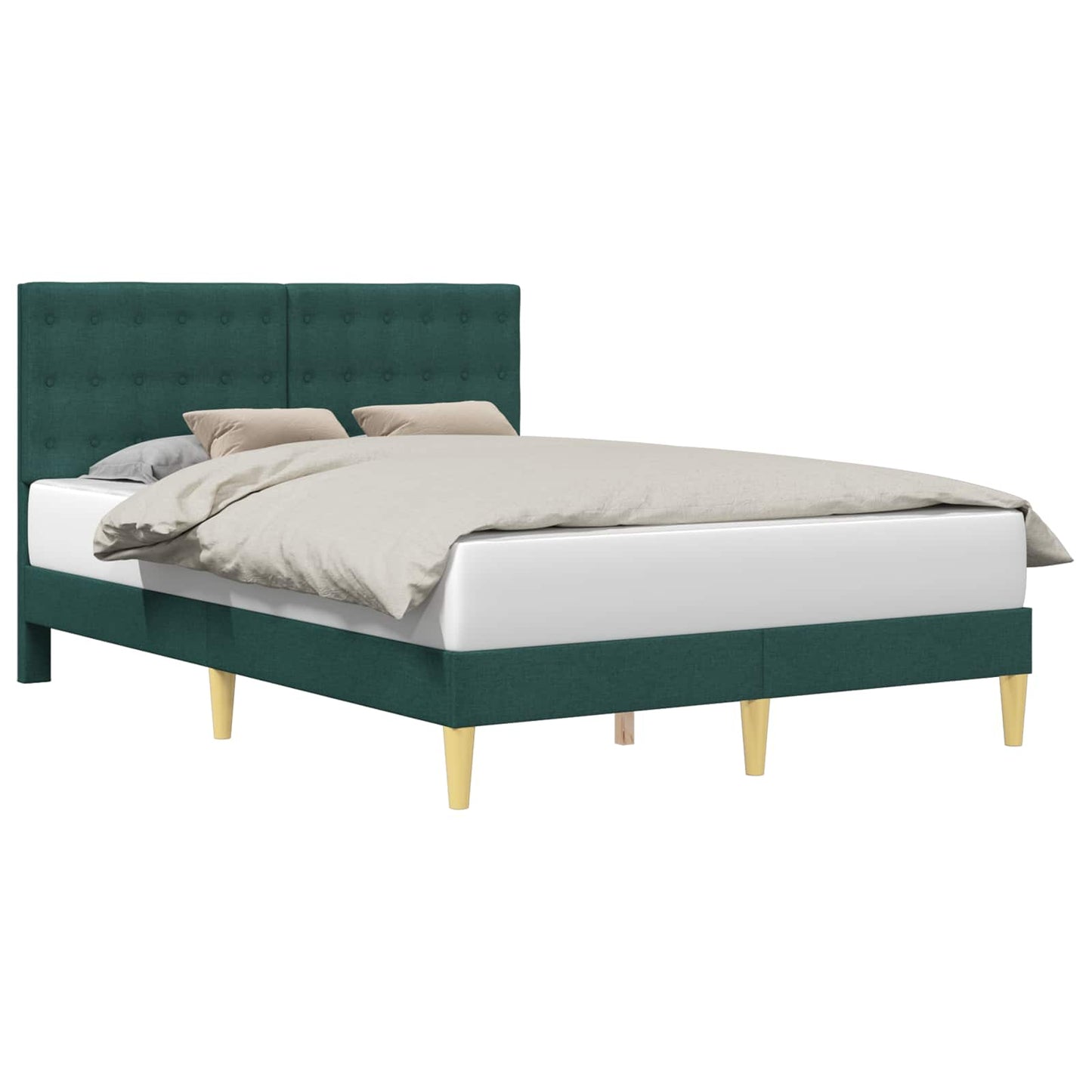 Struttura del letto Verde Scuro 160 x 200 cm Tessuto | homemem39