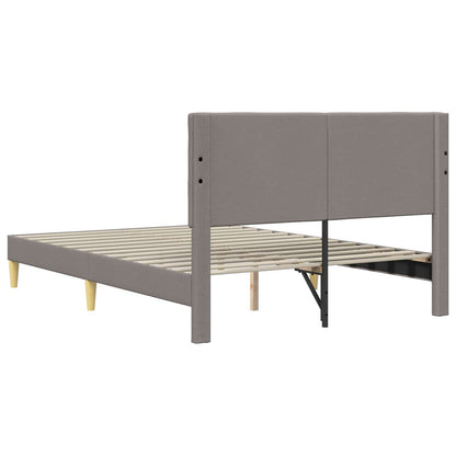 Struttura del letto con testiera Tortora 160 x 200 cm Tessuto | homemem39