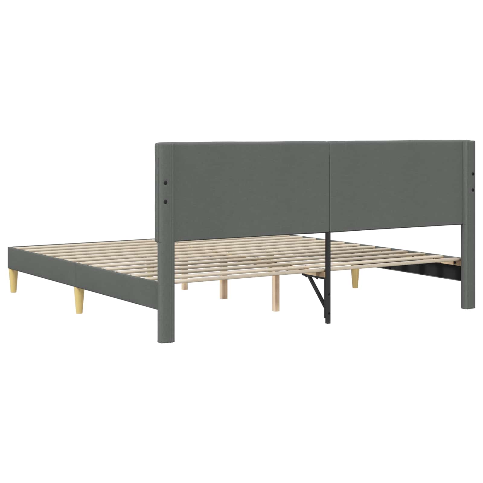 Struttura del letto Grigio Scuro 180 x 200 cm Tessuto | homemem39