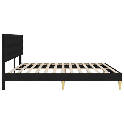 Struttura del letto con testiera Nero 180 x 200 cm Tessuto | homemem39