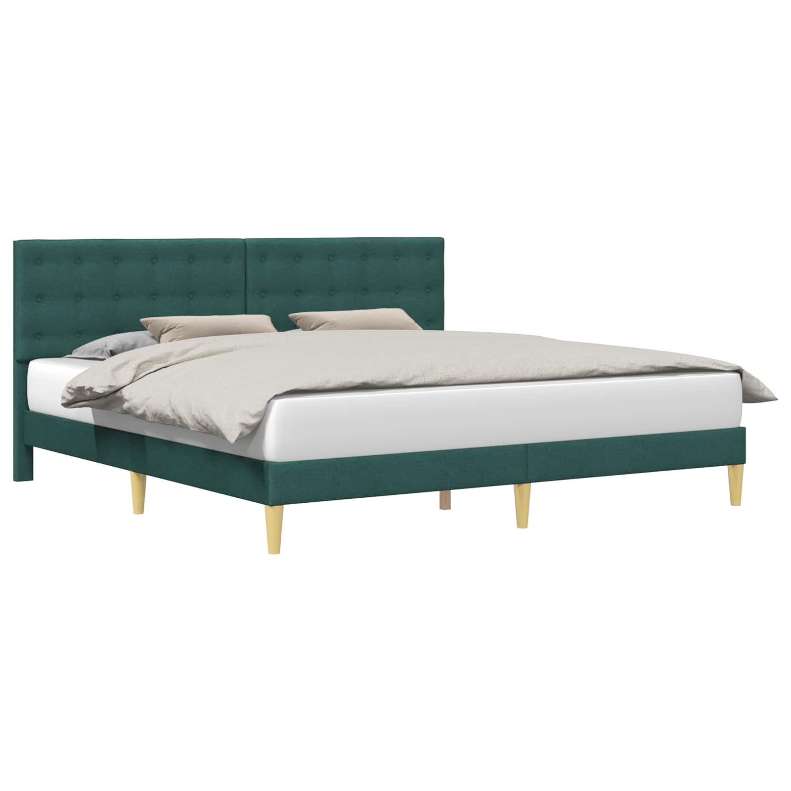 Struttura del letto Verde Scuro 180 x 200 cm Tessuto | homemem39