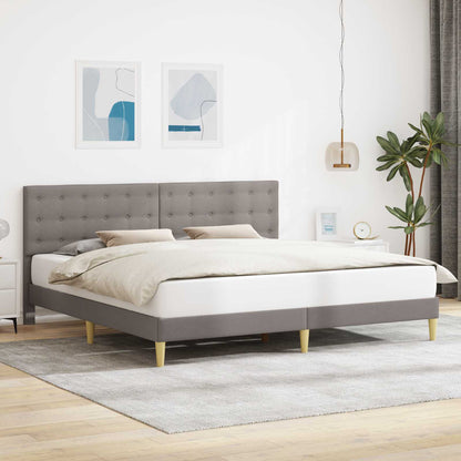 Struttura del letto con testiera Tortora 180 x 200 cm Tessuto | homemem39