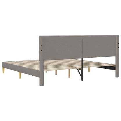 Struttura del letto con testiera Tortora 180 x 200 cm Tessuto | homemem39