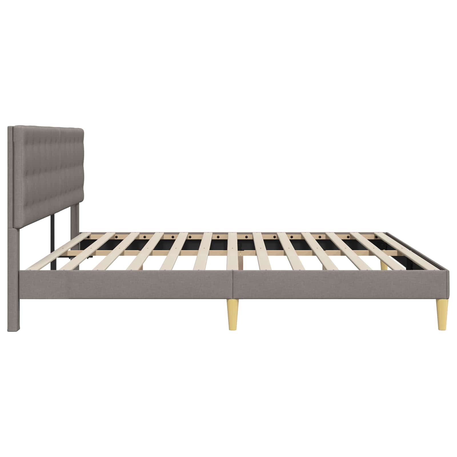Struttura del letto con testiera Tortora 180 x 200 cm Tessuto | homemem39