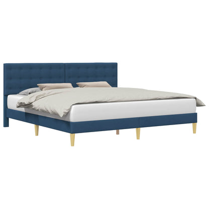 Struttura del letto con testiera Blu 180 x 200 cm Tessuto | homemem39
