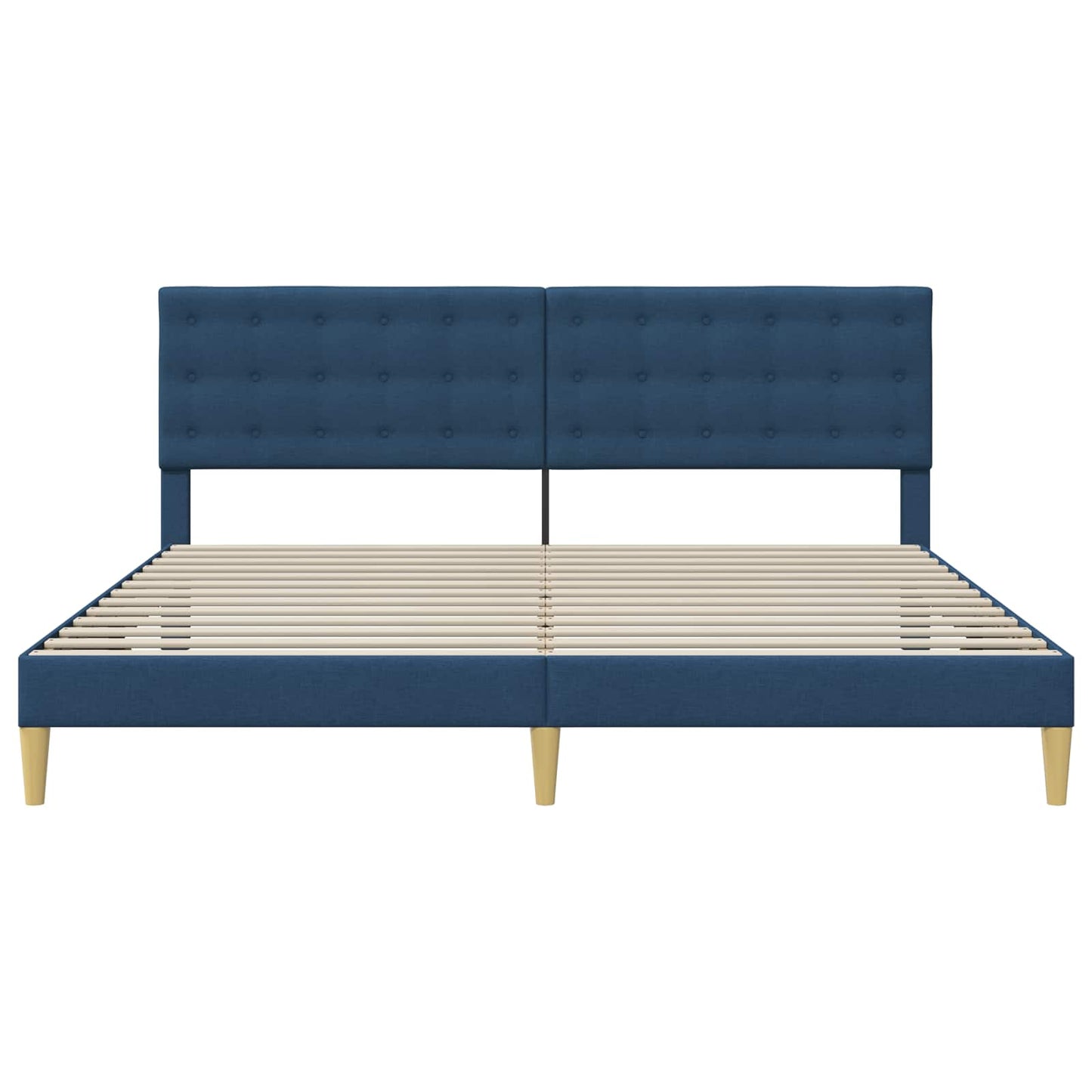 Struttura del letto con testiera Blu 180 x 200 cm Tessuto | homemem39