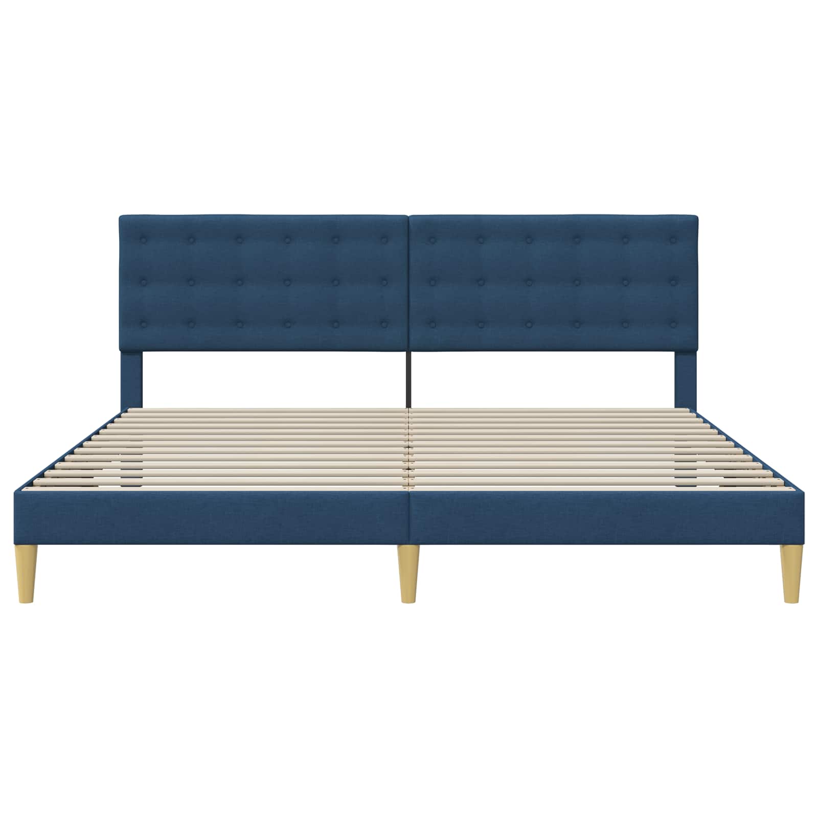 Struttura del letto con testiera Blu 180 x 200 cm Tessuto | homemem39