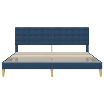 Struttura del letto con testiera Blu 180 x 200 cm Tessuto | homemem39