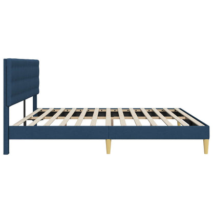 Struttura del letto con testiera Blu 180 x 200 cm Tessuto | homemem39
