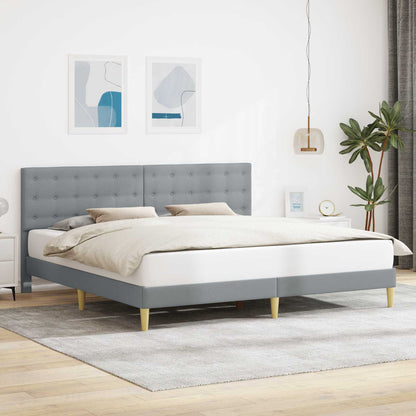 Struttura del letto Grigio Chiaro 200 x 200 cm Tessuto | homemem39