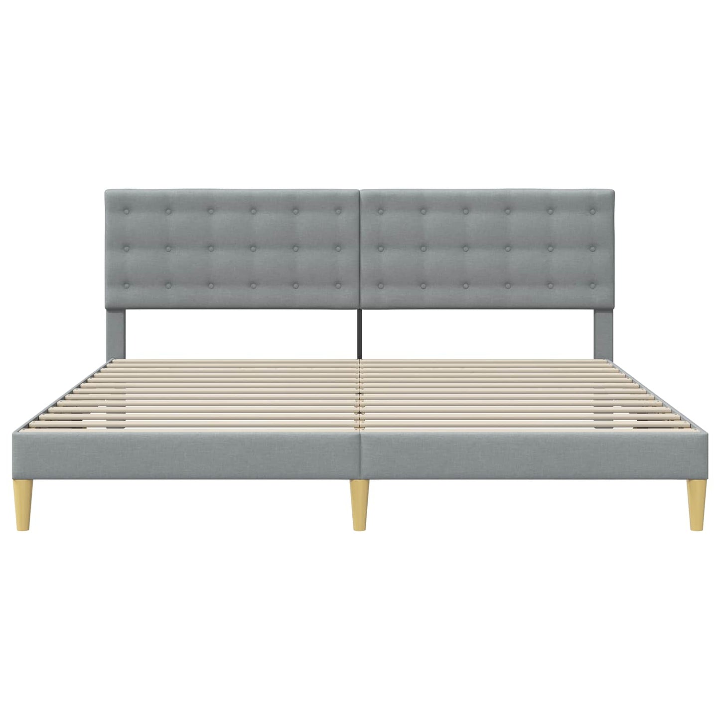 Struttura del letto Grigio Chiaro 200 x 200 cm Tessuto | homemem39