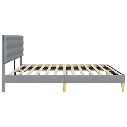 Struttura del letto Grigio Chiaro 200 x 200 cm Tessuto | homemem39