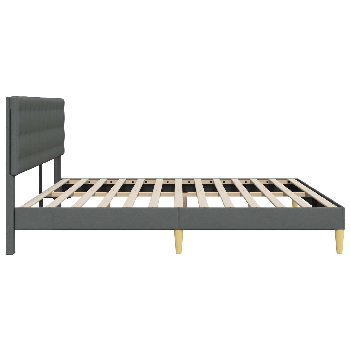 Struttura del letto Grigio Scuro 200 x 200 cm Tessuto | homemem39