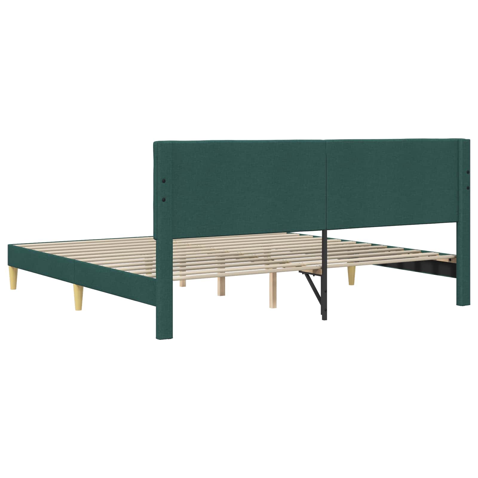 Struttura del letto Verde Scuro 200 x 200 cm Tessuto | homemem39