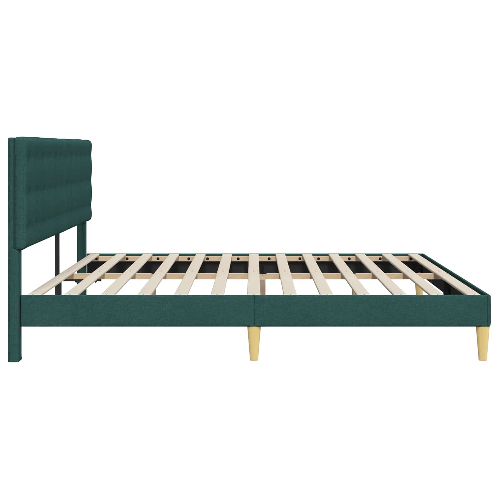 Struttura del letto Verde Scuro 200 x 200 cm Tessuto | homemem39
