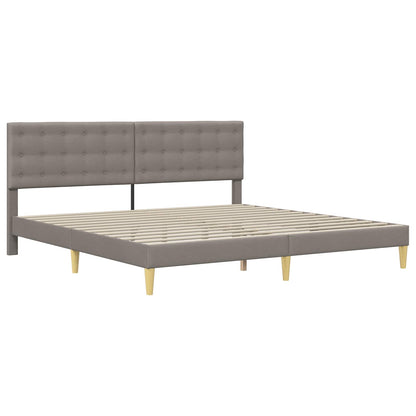 Struttura del letto con testiera Tortora 200 x 200 cm Tessuto | homemem39