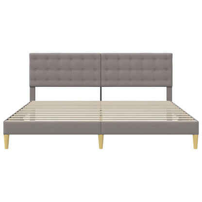 Struttura del letto con testiera Tortora 200 x 200 cm Tessuto | homemem39
