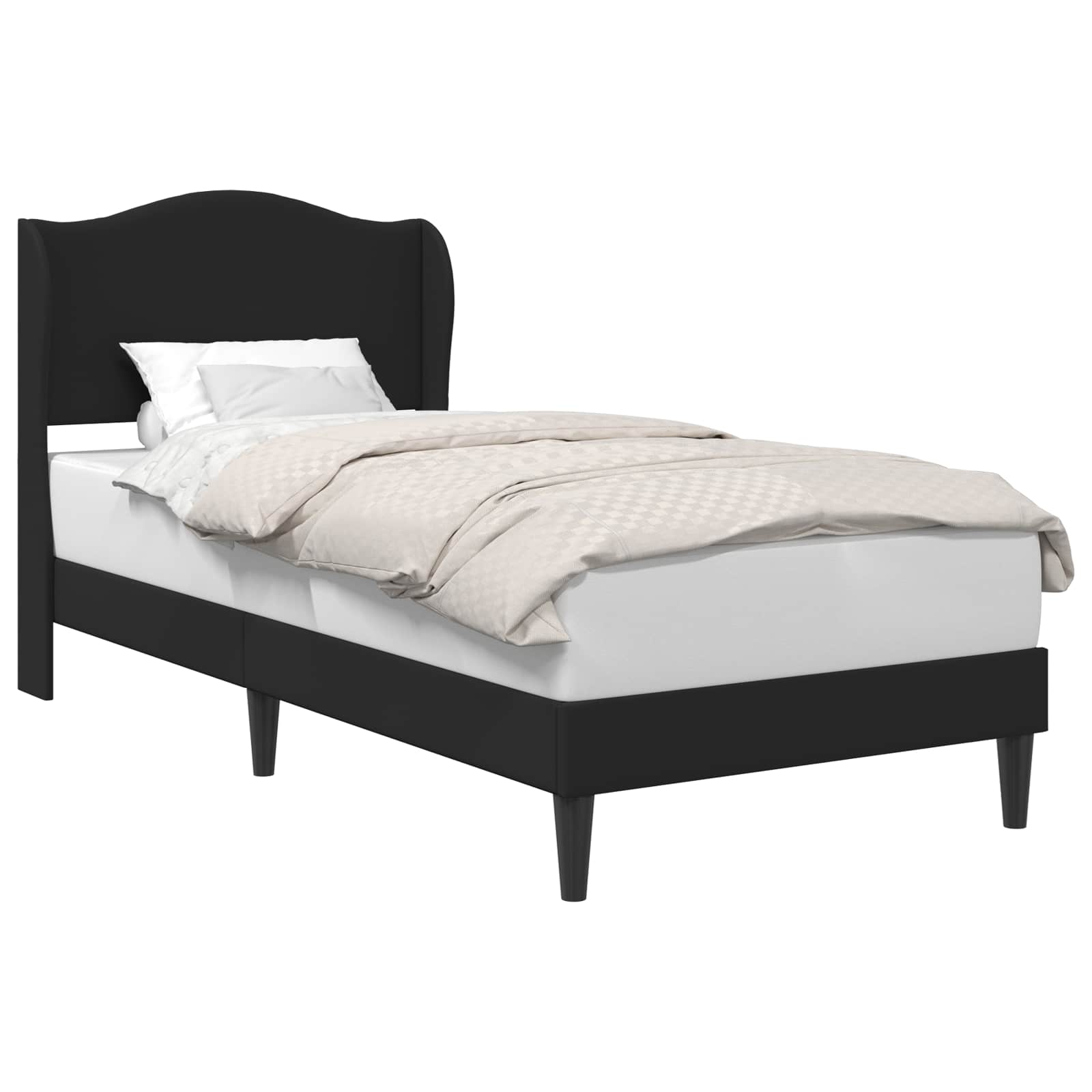 Struttura del letto con testiera Nero 80 x 200 cm Similpelle | homemem39
