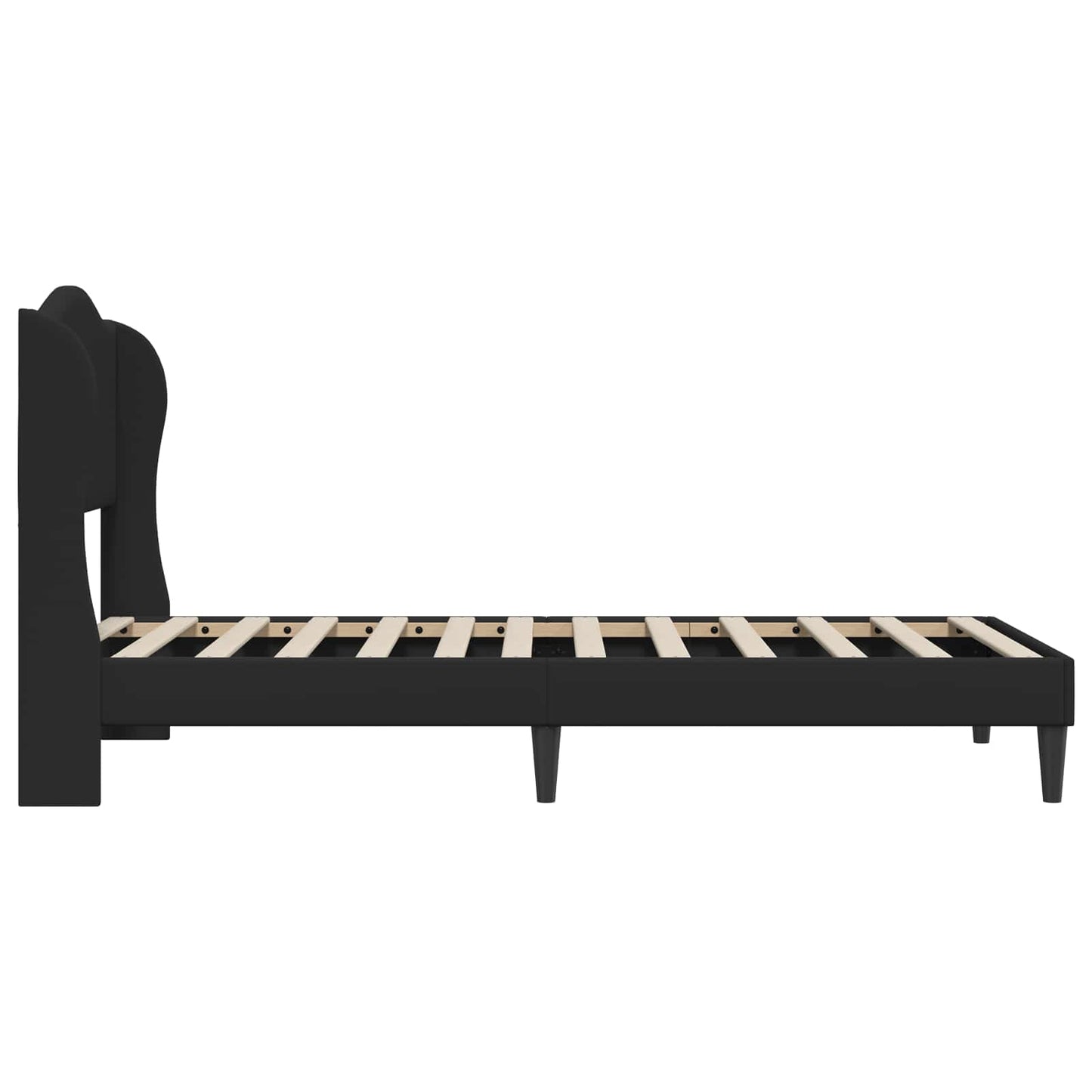 Struttura del letto con testiera Nero 80 x 200 cm Similpelle | homemem39