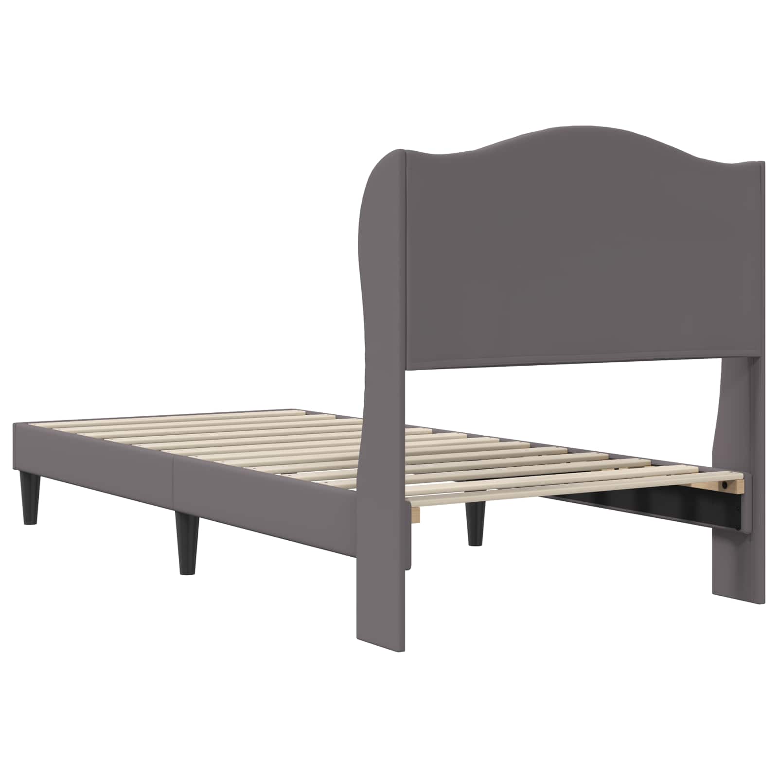 Struttura del letto con testiera Grigio 90 x 190 cm Similpelle | homemem39