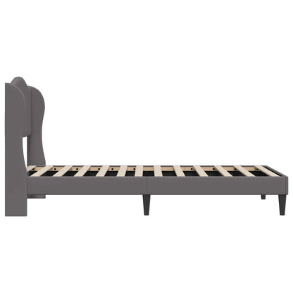 Struttura del letto con testiera Grigio 90 x 190 cm Similpelle | homemem39