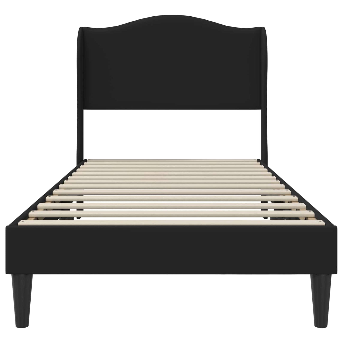 Struttura del letto con testiera Nero 90 x 190 cm Similpelle | homemem39