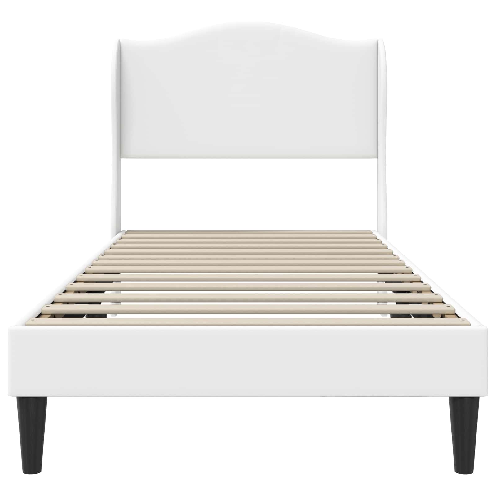 Struttura del letto con testiera Bianco 90 x 190 cm Similpelle | homemem39