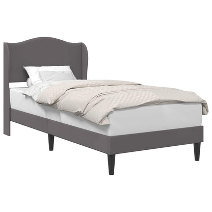 Struttura del letto con testiera Grigio 90 x 200 cm Similpelle | homemem39