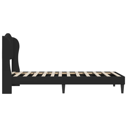 Struttura del letto con testiera Nero 90 x 200 cm Similpelle | homemem39
