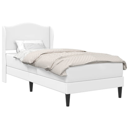 Struttura del letto con testiera Bianco 90 x 200 cm Similpelle | homemem39