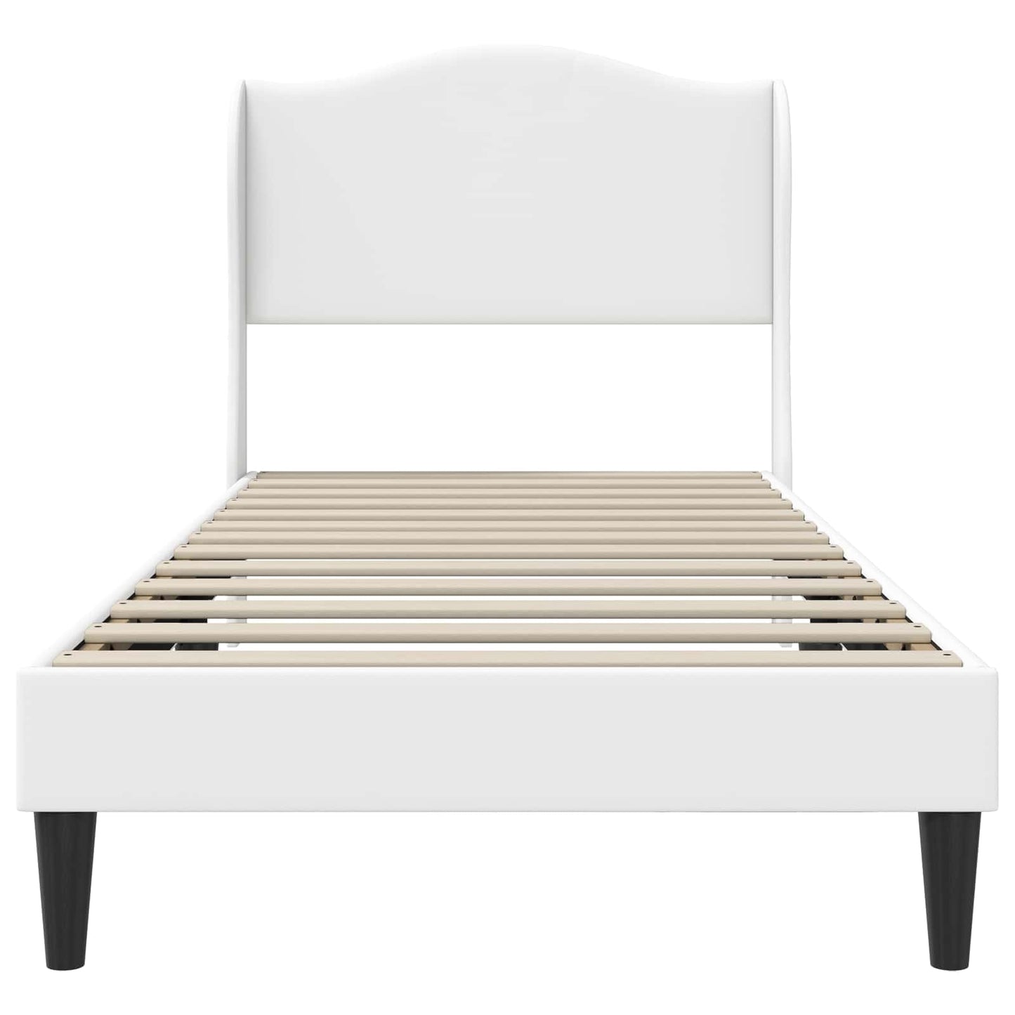 Struttura del letto con testiera Bianco 90 x 200 cm Similpelle | homemem39