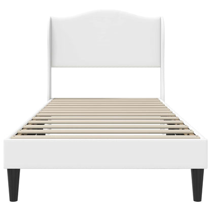 Struttura del letto con testiera Bianco 90 x 200 cm Similpelle | homemem39