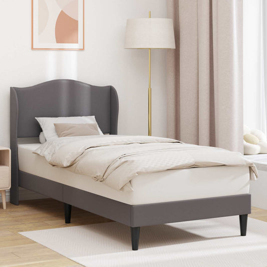 Struttura del letto con testiera Grigio 100 x 200 cm Similpelle | homemem39